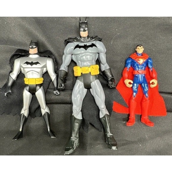 DC Super Heroes Batman And Superman Figures Lot Of 3 - Picture 1 of 8